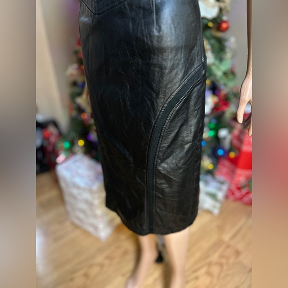 Venus Black Faux Leather Dress size 12 - Picture 8 of 10